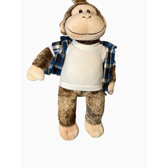 Build-A-Bear Monkey With Shirt & Plaid Jacket - Picture 4 of 10